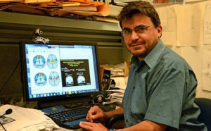 Dr Michael Ullman working in his lab