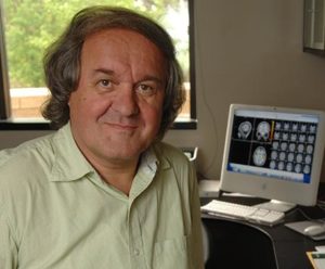 Dr Josef Rauschecker in his lab